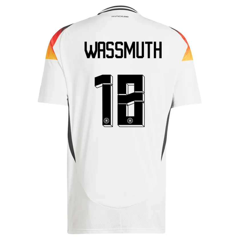 Danxen Femme Maillot Allemagne Tabea Wabmuth #18 Blanc Tenues Domicile 24-26 T-Shirt