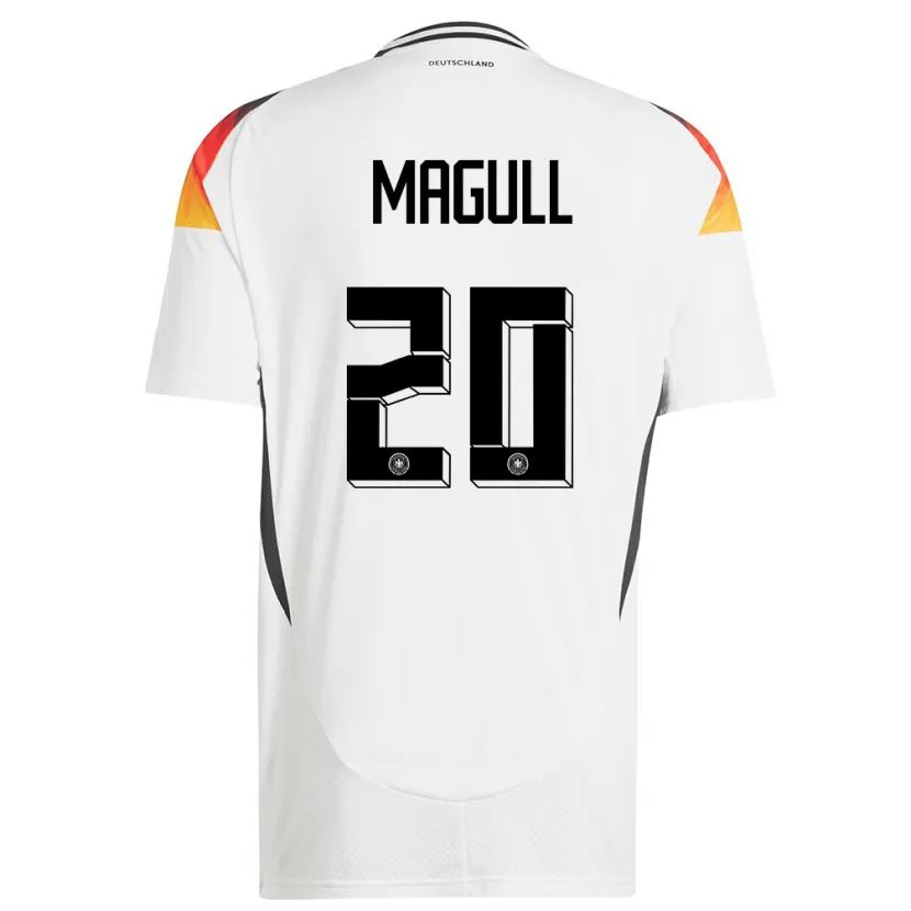 Danxen Femme Maillot Allemagne Lina Magull #20 Blanc Tenues Domicile 24-26 T-Shirt