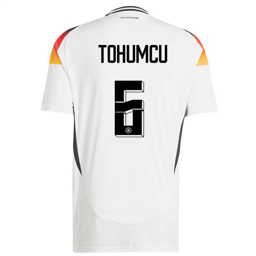 Danxen Femme Maillot Allemagne Umut Tohumcu #6 Blanc Tenues Domicile 24-26 T-Shirt