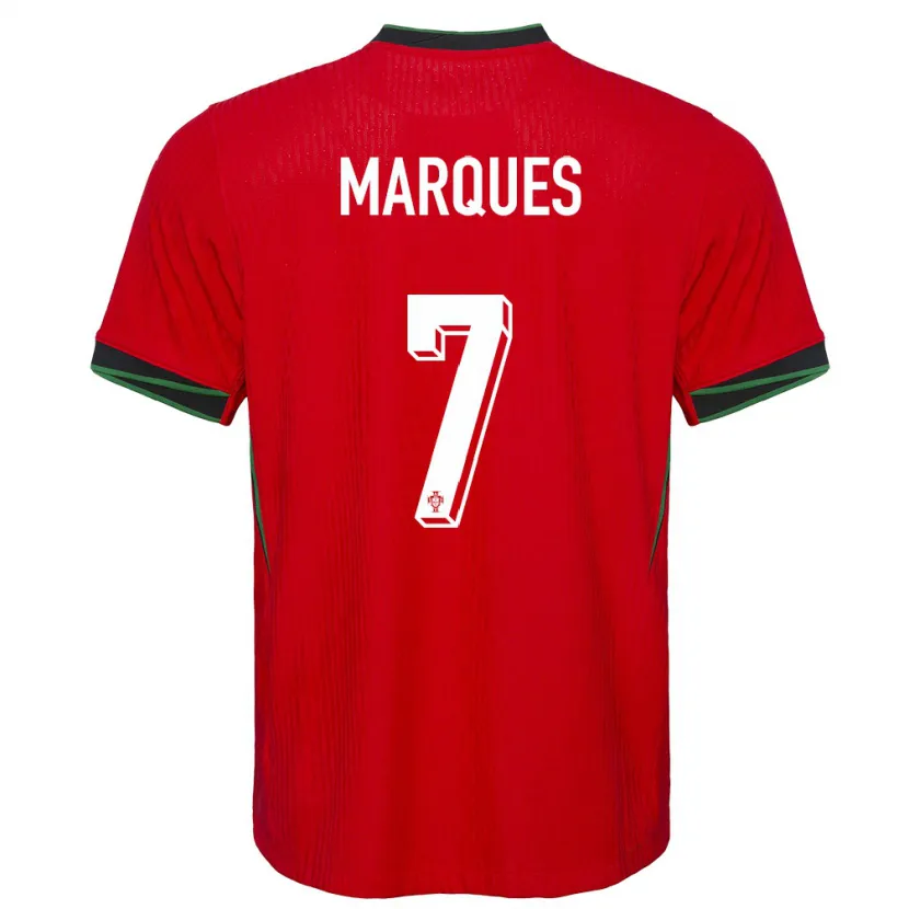 Danxen Femme Maillot Portugal Vanessa Marques #7 Rouge Tenues Domicile 24-26 T-Shirt