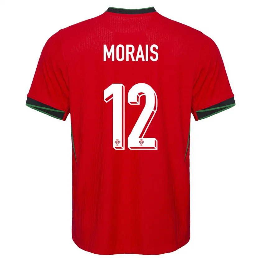 Danxen Femme Maillot Portugal Patricia Morais #12 Rouge Tenues Domicile 24-26 T-Shirt