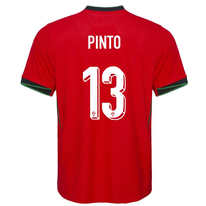 Danxen Femme Maillot Portugal Fatima Pinto #13 Rouge Tenues Domicile 24-26 T-Shirt