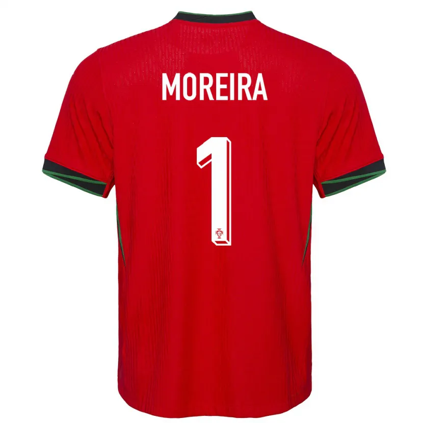Danxen Femme Maillot Portugal Andre Moreira #1 Rouge Tenues Domicile 24-26 T-Shirt