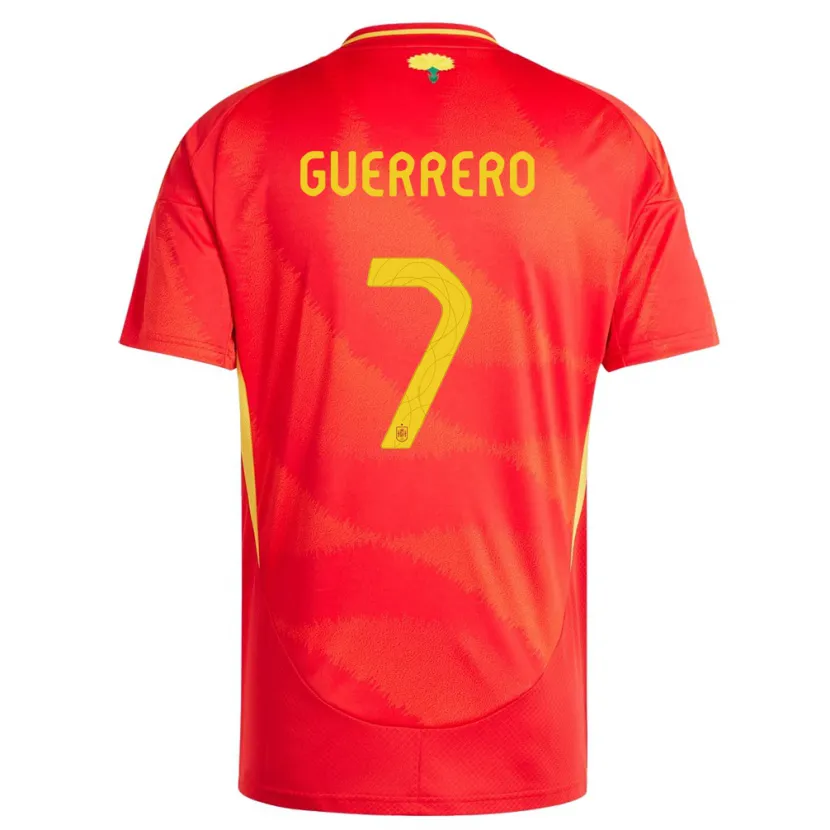 Danxen Femme Maillot Espagne Irene Guerrero #7 Rouge Tenues Domicile 24-26 T-Shirt