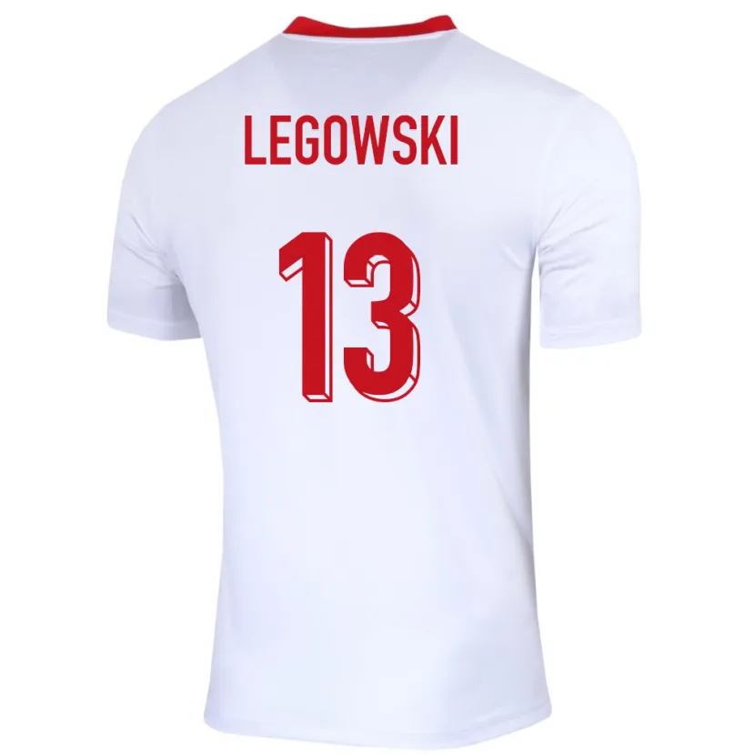 Danxen Femme Maillot Pologne Mateusz Legowski #13 Blanc Tenues Domicile 24-26 T-Shirt