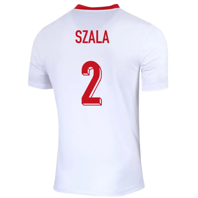 Danxen Femme Maillot Pologne Dominik Szala #2 Blanc Tenues Domicile 24-26 T-Shirt