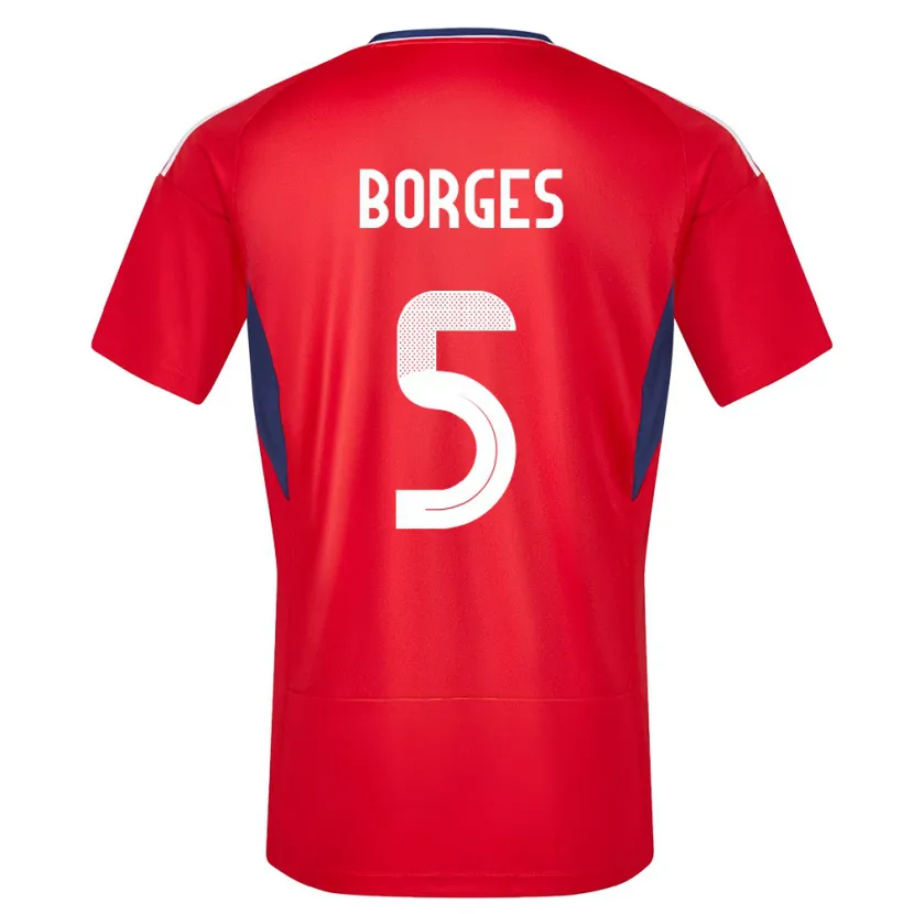 Danxen Femme Maillot Costa Rica Celso Borges #5 Rouge Tenues Domicile 24-26 T-Shirt