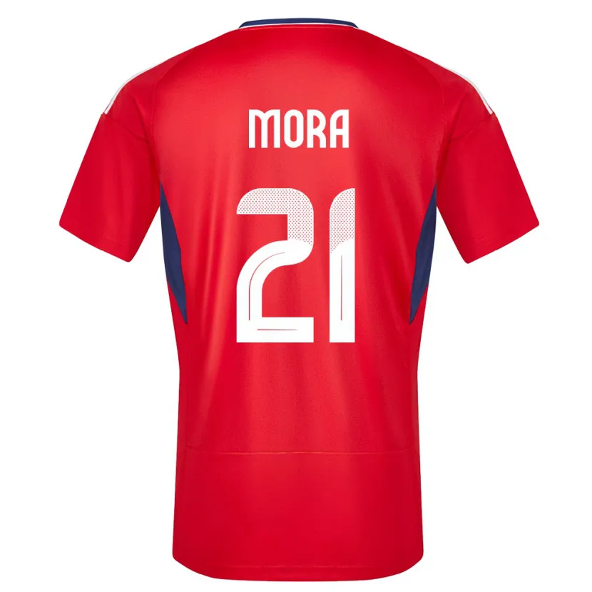 Danxen Femme Maillot Costa Rica Carlos Mora #21 Rouge Tenues Domicile 24-26 T-Shirt