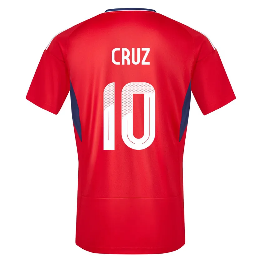 Danxen Femme Maillot Costa Rica Shirley Cruz #10 Rouge Tenues Domicile 24-26 T-Shirt