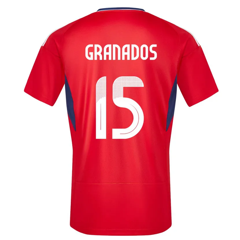 Danxen Femme Maillot Costa Rica Cristin Granados #15 Rouge Tenues Domicile 24-26 T-Shirt