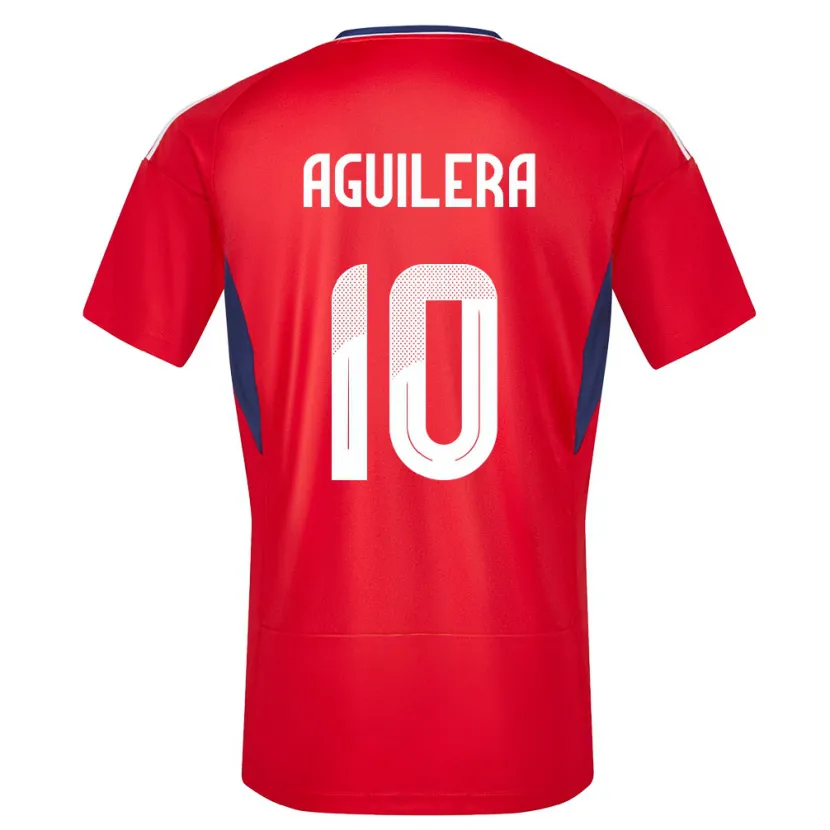 Danxen Femme Maillot Costa Rica Brandon Aguilera #10 Rouge Tenues Domicile 24-26 T-Shirt