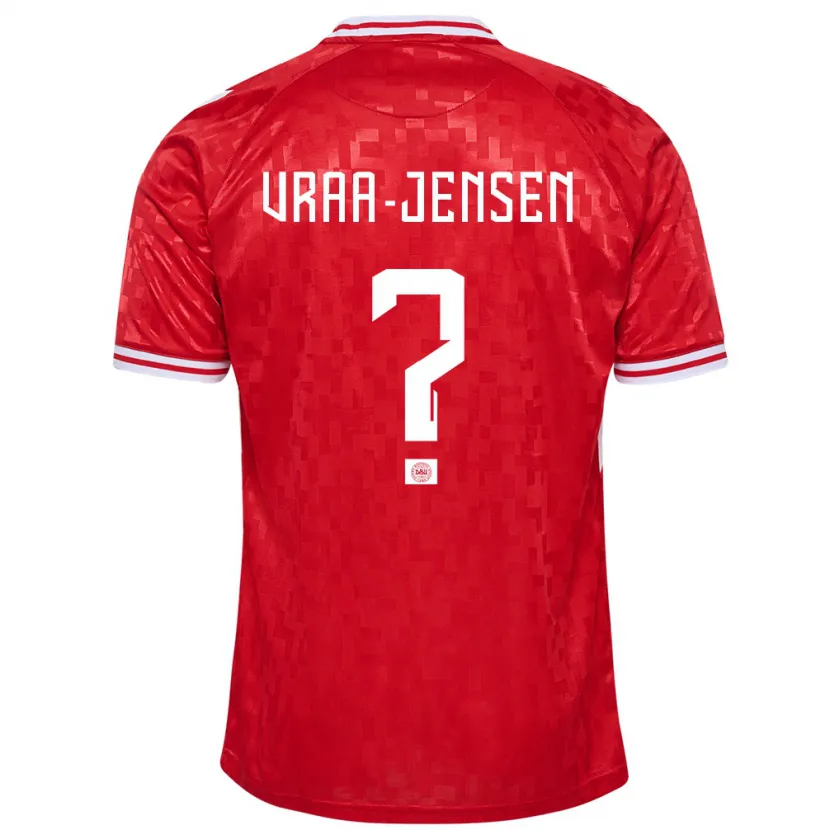 Danxen Femme Maillot Danemark Ludwig Vraa-Jensen #0 Rouge Tenues Domicile 24-26 T-Shirt