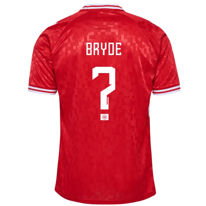Danxen Femme Maillot Danemark Lucas Bryde #0 Rouge Tenues Domicile 24-26 T-Shirt