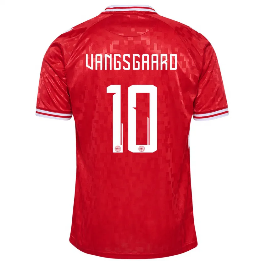 Danxen Femme Maillot Danemark Amalie Vangsgaard #10 Rouge Tenues Domicile 24-26 T-Shirt