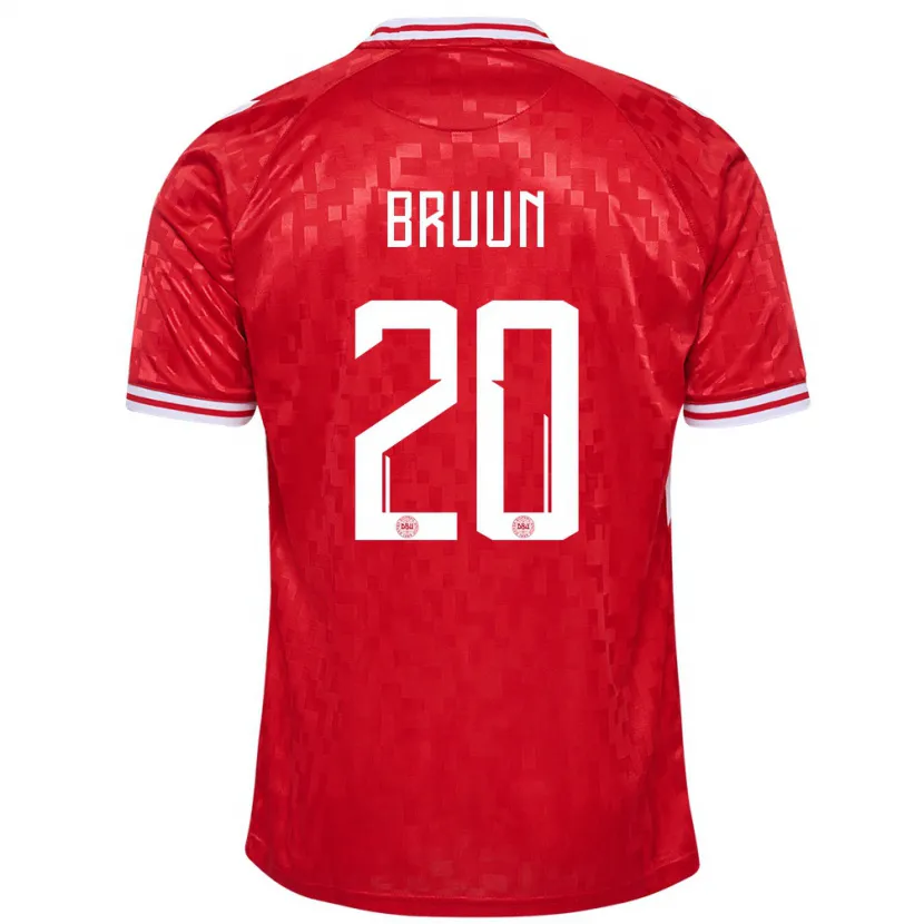 Danxen Femme Maillot Danemark Signe Bruun #20 Rouge Tenues Domicile 24-26 T-Shirt