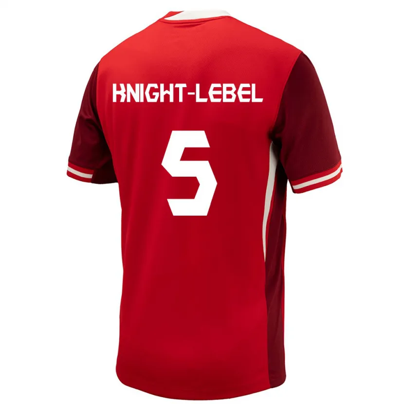 Danxen Femme Maillot Canada Jamie Knight-Lebel #5 Rouge Tenues Domicile 24-26 T-Shirt