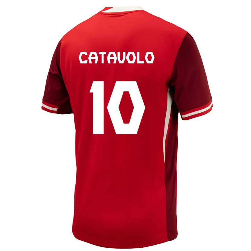 Danxen Femme Maillot Canada Matthew Catavolo #10 Rouge Tenues Domicile 24-26 T-Shirt