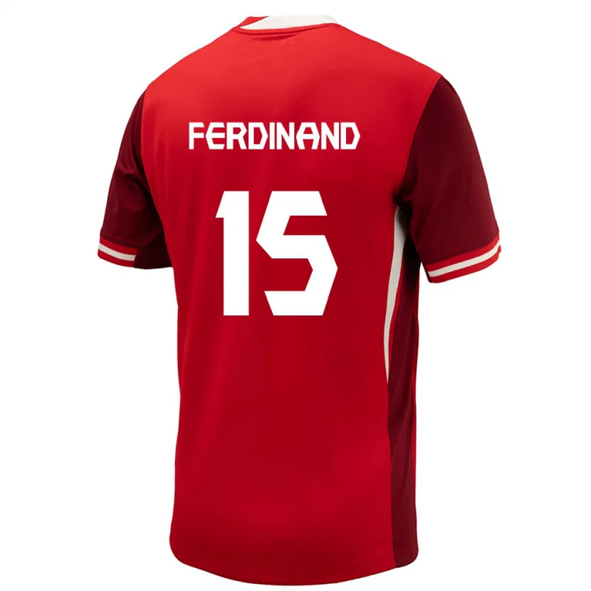Danxen Femme Maillot Canada Keesean Ferdinand #15 Rouge Tenues Domicile 24-26 T-Shirt