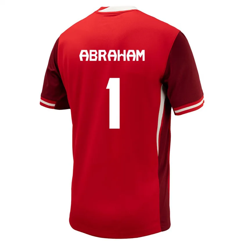 Danxen Femme Maillot Canada Nathaniel Abraham #1 Rouge Tenues Domicile 24-26 T-Shirt