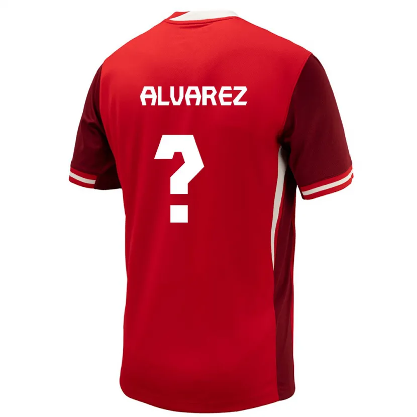Danxen Femme Maillot Canada Jordan Alvarez #0 Rouge Tenues Domicile 24-26 T-Shirt