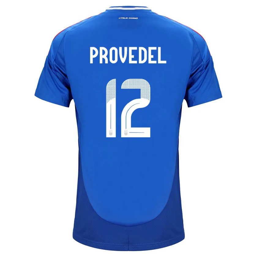 Danxen Femme Maillot Italie Ivan Provedel #12 Bleu Tenues Domicile 24-26 T-Shirt