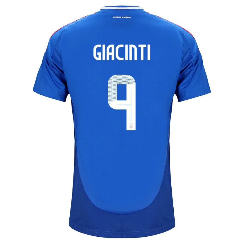 Danxen Femme Maillot Italie Valentina Giacinti #9 Bleu Tenues Domicile 24-26 T-Shirt