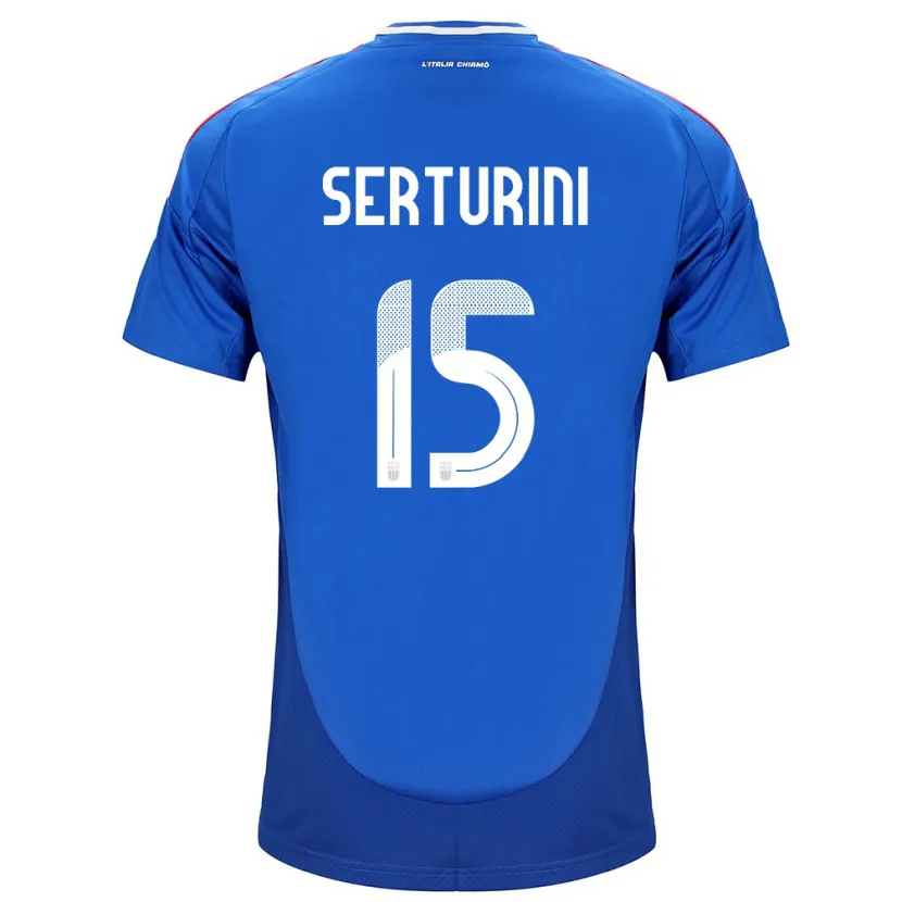 Danxen Femme Maillot Italie Annamaria Serturini #15 Bleu Tenues Domicile 24-26 T-Shirt