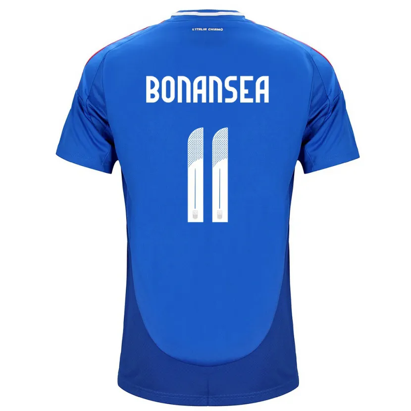 Danxen Femme Maillot Italie Barbara Bonansea #11 Bleu Tenues Domicile 24-26 T-Shirt