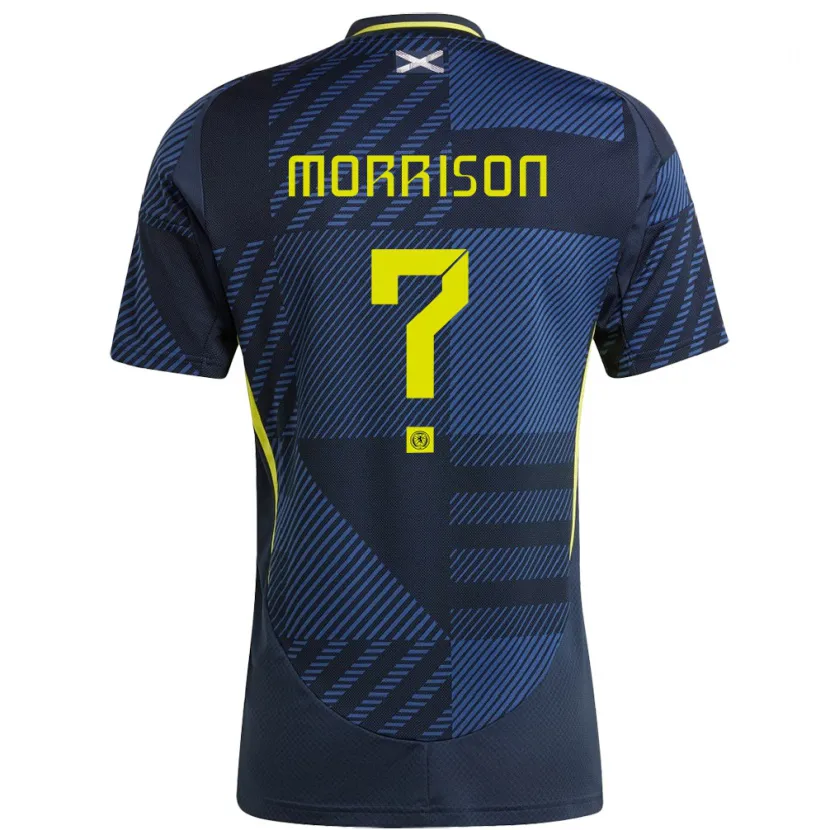 Danxen Femme Maillot Écosse Liam Morrison #0 Bleu Foncé Tenues Domicile 24-26 T-Shirt