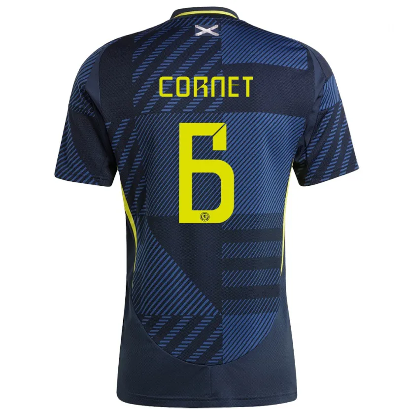 Danxen Femme Maillot Écosse Chelsea Cornet #6 Bleu Foncé Tenues Domicile 24-26 T-Shirt