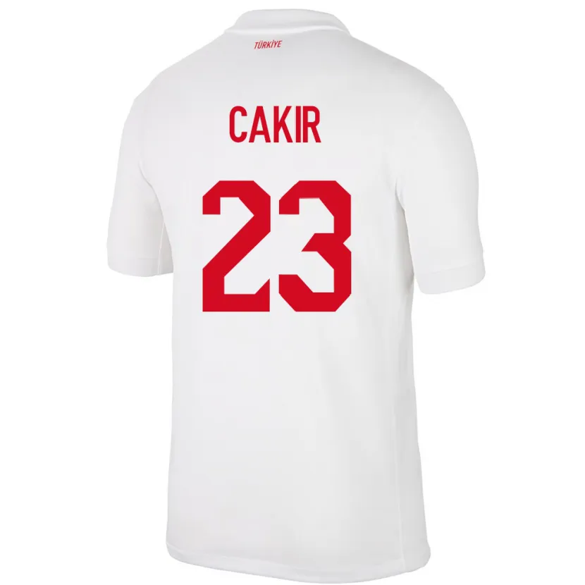 Danxen Femme Maillot Turquie Uğurcan Çakır #23 Blanc Tenues Domicile 24-26 T-Shirt