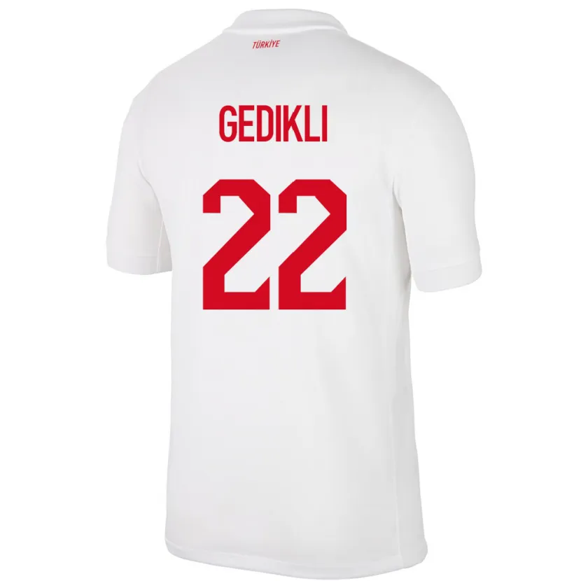 Danxen Femme Maillot Turquie Berkant Gedikli #22 Blanc Tenues Domicile 24-26 T-Shirt