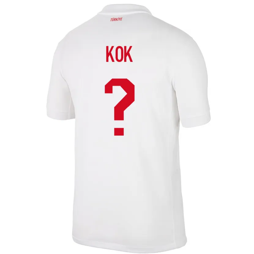 Danxen Femme Maillot Turquie Serhan Kök #0 Blanc Tenues Domicile 24-26 T-Shirt