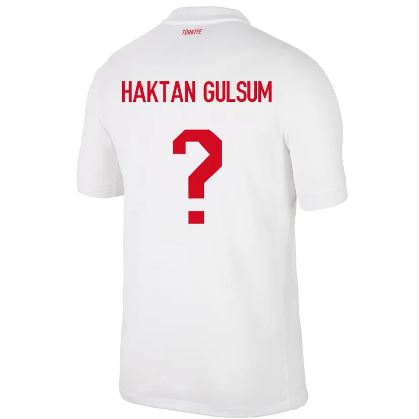 Danxen Femme Maillot Turquie Ayaz Haktan Gülsüm #0 Blanc Tenues Domicile 24-26 T-Shirt