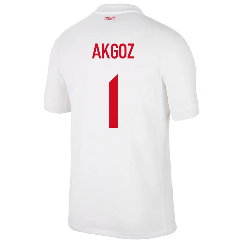 Danxen Femme Maillot Turquie Selda Akgöz #1 Blanc Tenues Domicile 24-26 T-Shirt