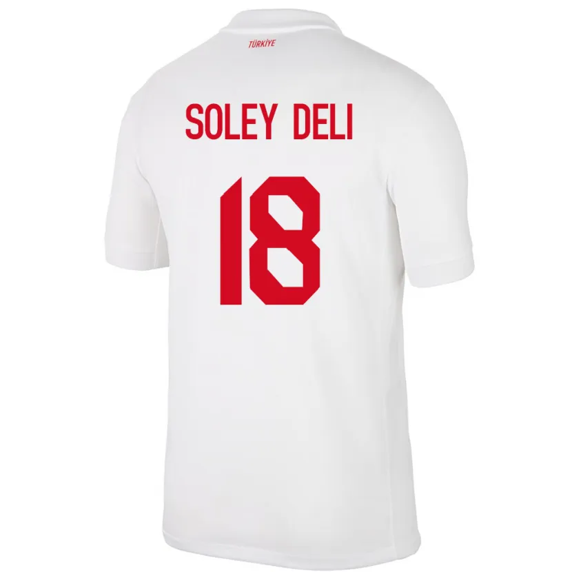 Danxen Femme Maillot Turquie Dilara Soley Deli #18 Blanc Tenues Domicile 24-26 T-Shirt
