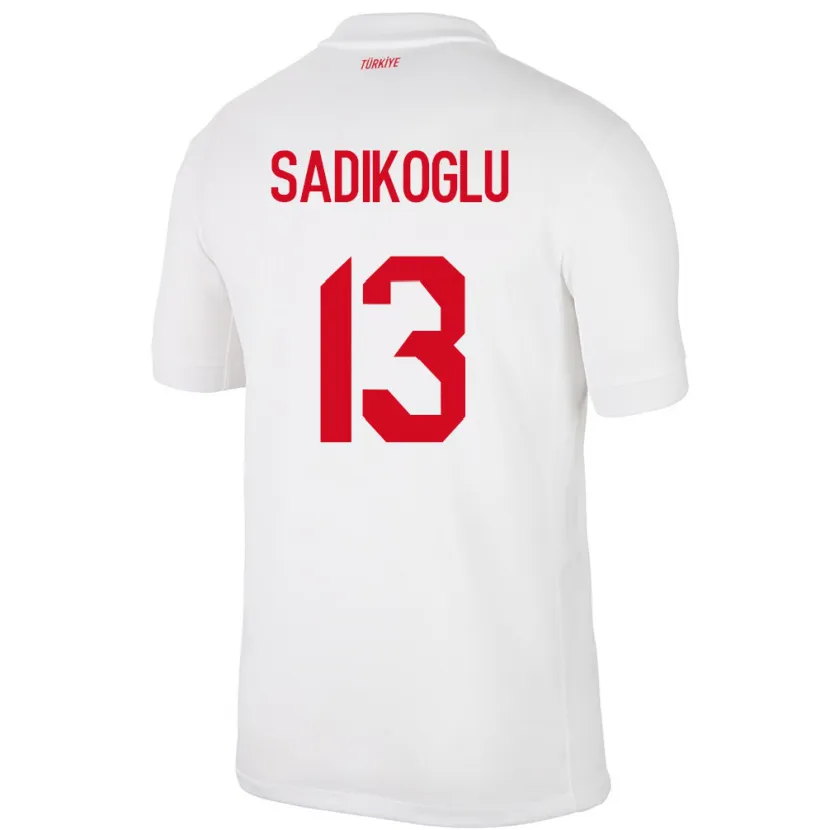 Danxen Femme Maillot Turquie Birgül Sadıkoğlu #13 Blanc Tenues Domicile 24-26 T-Shirt