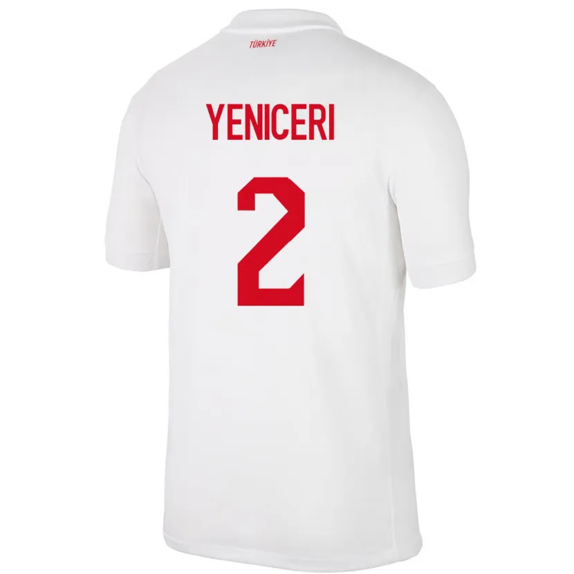 Danxen Femme Maillot Turquie Berna Yeniçeri #2 Blanc Tenues Domicile 24-26 T-Shirt