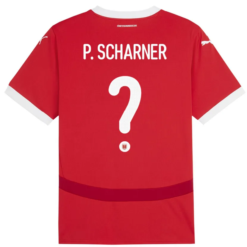 Danxen Femme Maillot Autriche Paul Scharner #0 Rouge Tenues Domicile 24-26 T-Shirt