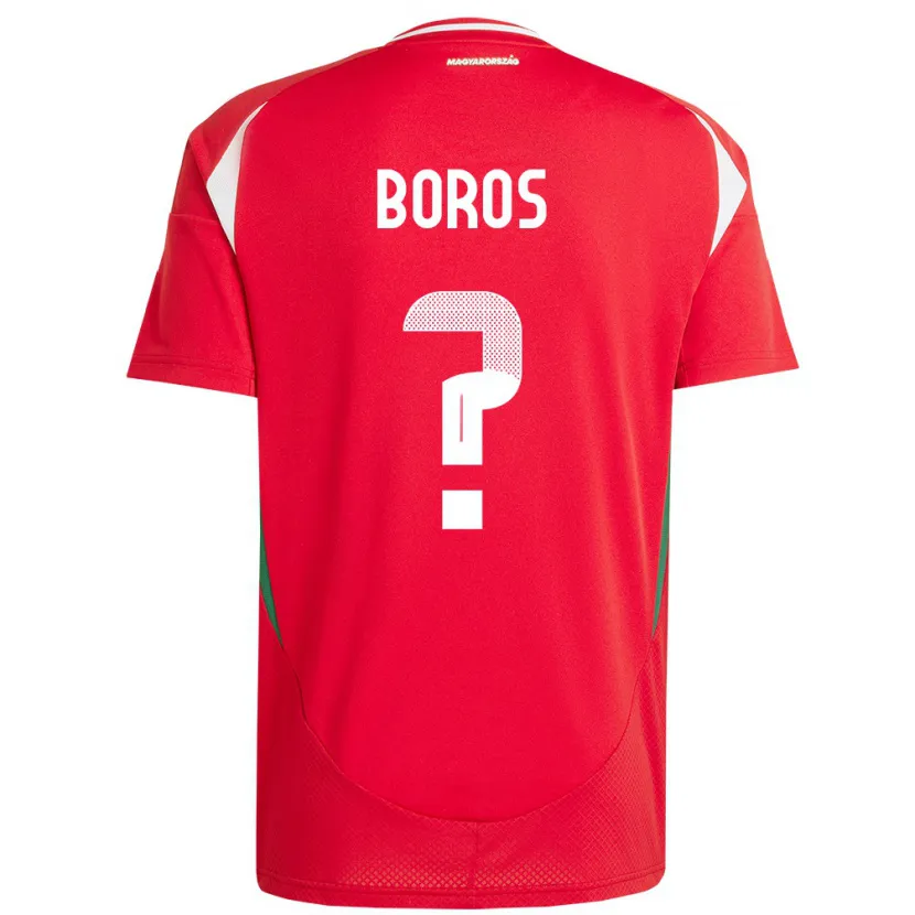 Danxen Femme Maillot Hongrie Zsombor Boros #0 Rouge Tenues Domicile 24-26 T-Shirt