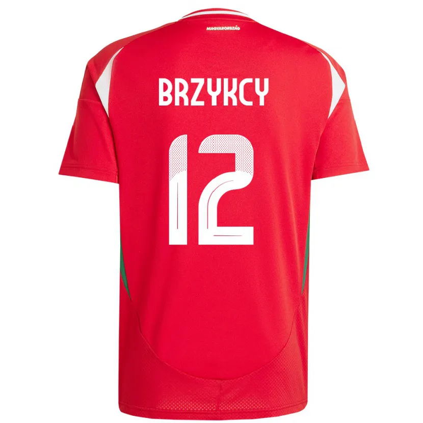 Danxen Femme Maillot Hongrie Lauren Brzykcy #12 Rouge Tenues Domicile 24-26 T-Shirt
