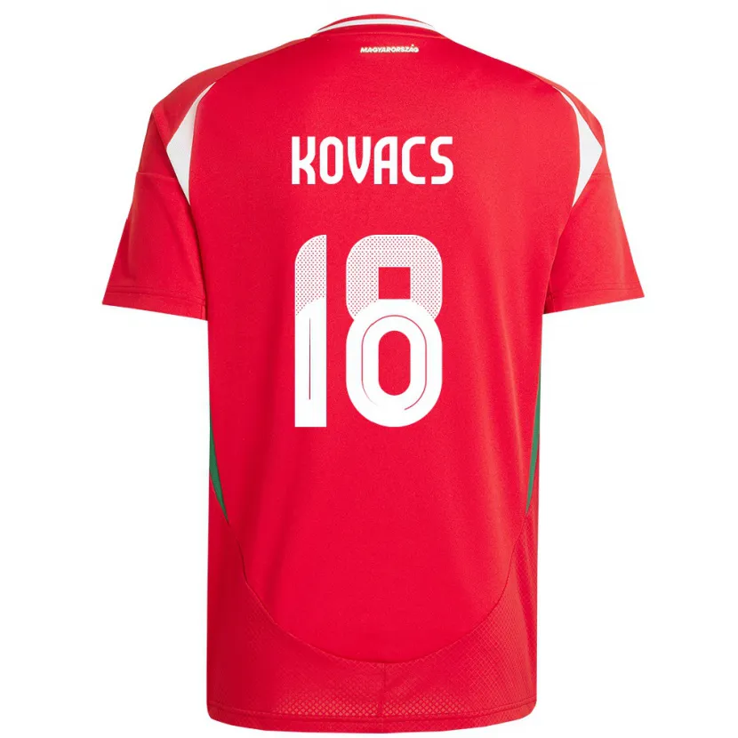 Danxen Femme Maillot Hongrie Laura Kovács #18 Rouge Tenues Domicile 24-26 T-Shirt
