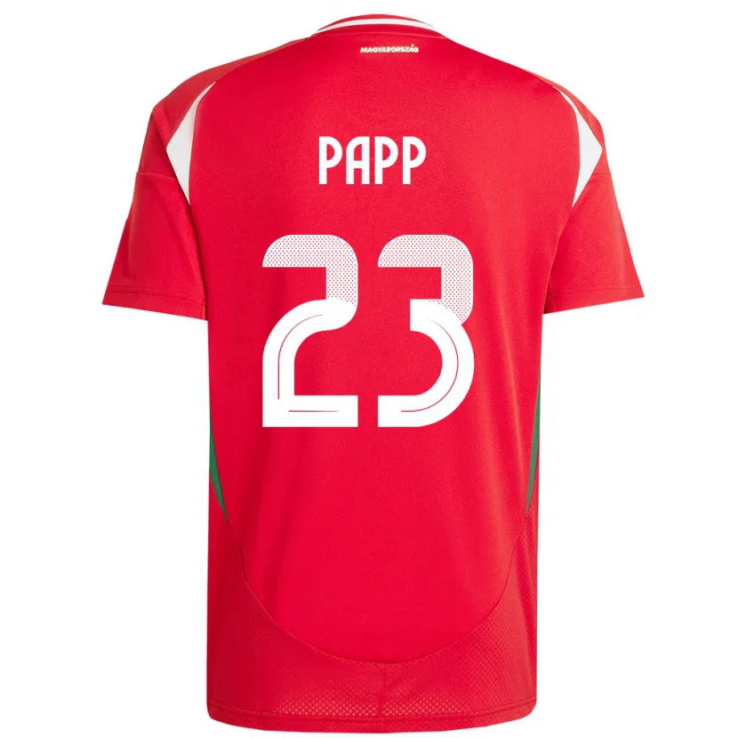 Danxen Femme Maillot Hongrie Luca Papp #23 Rouge Tenues Domicile 24-26 T-Shirt