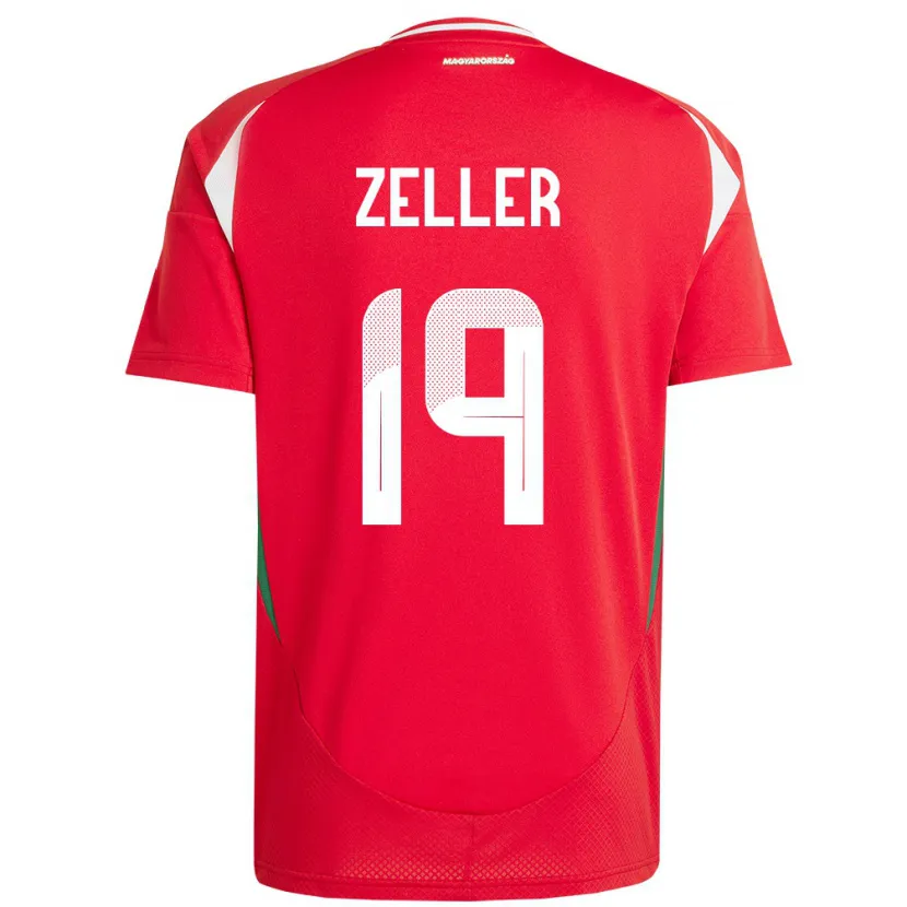 Danxen Femme Maillot Hongrie Dóra Zeller #19 Rouge Tenues Domicile 24-26 T-Shirt
