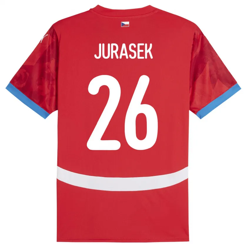 Danxen Femme Maillot Tchéquie Matej Jurasek #26 Rouge Tenues Domicile 24-26 T-Shirt