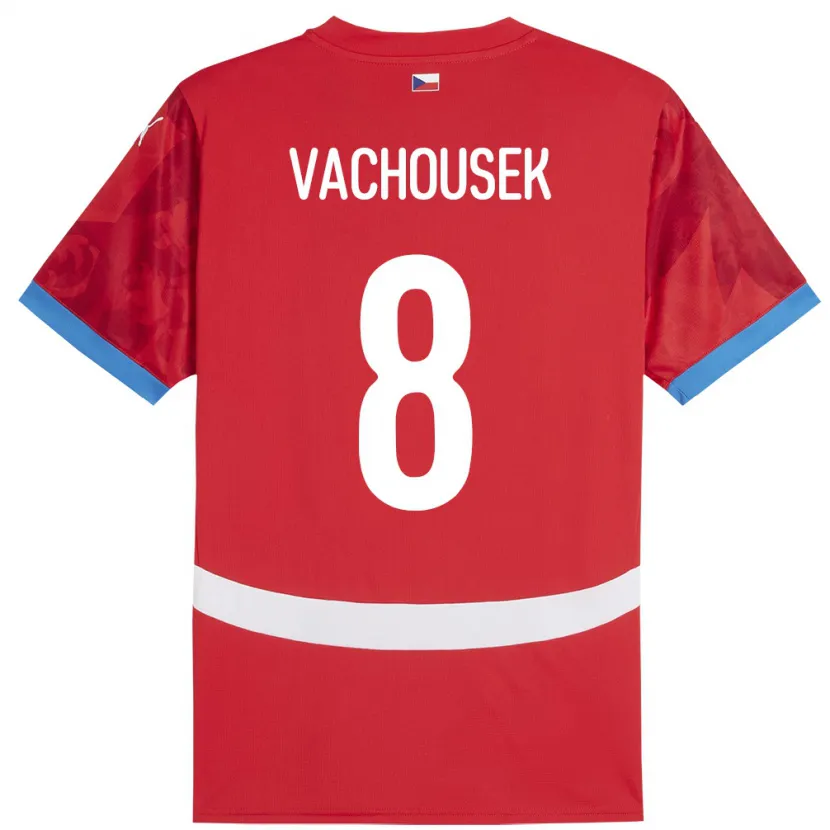 Danxen Femme Maillot Tchéquie Tadeas Vachousek #8 Rouge Tenues Domicile 24-26 T-Shirt