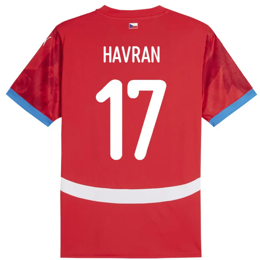 Danxen Femme Maillot Tchéquie Marek Havran #17 Rouge Tenues Domicile 24-26 T-Shirt