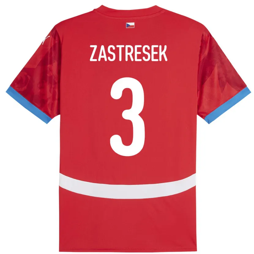 Danxen Femme Maillot Tchéquie Matous Zastresek #3 Rouge Tenues Domicile 24-26 T-Shirt