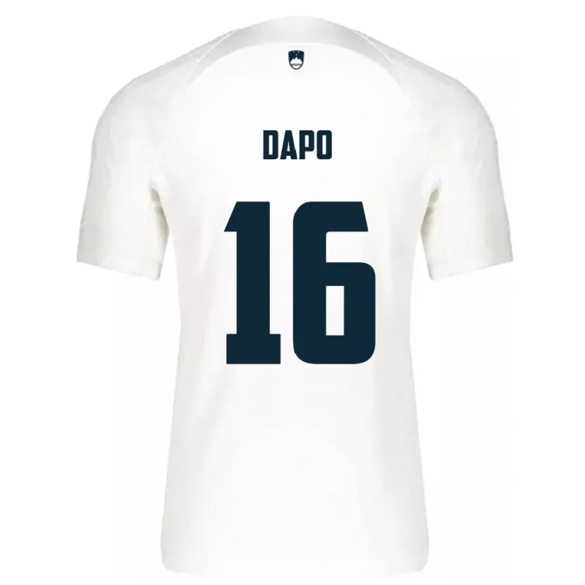 Danxen Femme Maillot Slovénie Jan Dapo #16 Blanc Tenues Domicile 24-26 T-Shirt