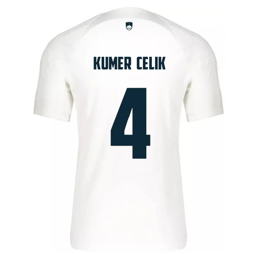 Danxen Femme Maillot Slovénie An Kumer Celik #4 Blanc Tenues Domicile 24-26 T-Shirt
